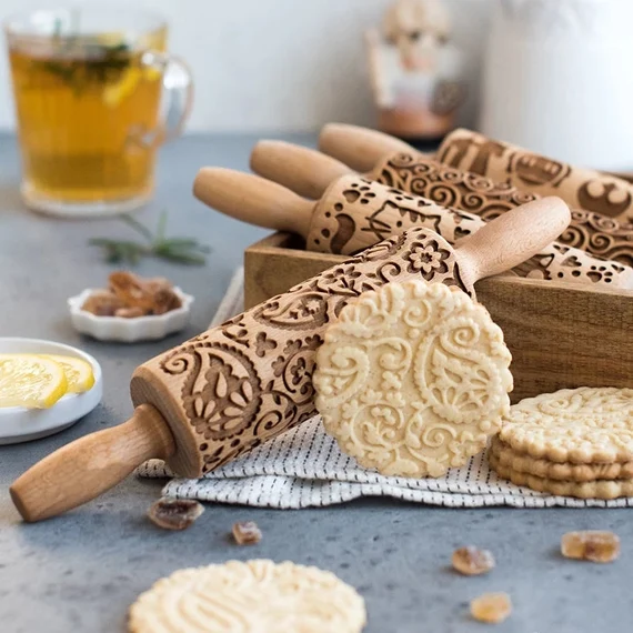 Embossed Rolling Pin Barkery